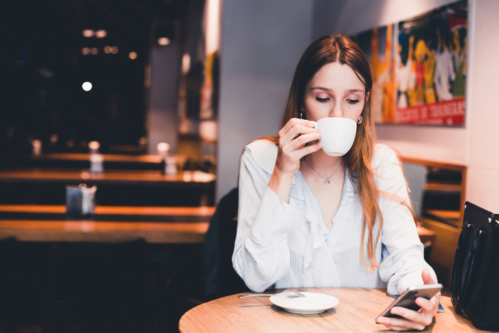Woman Drinking Coffee